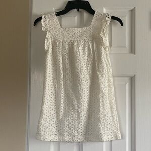 Girls Gap Off-White Lace Sleeveless dress